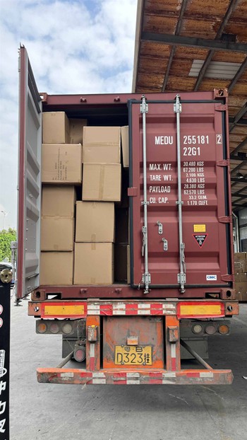 Container filled with goods Container filled with goods